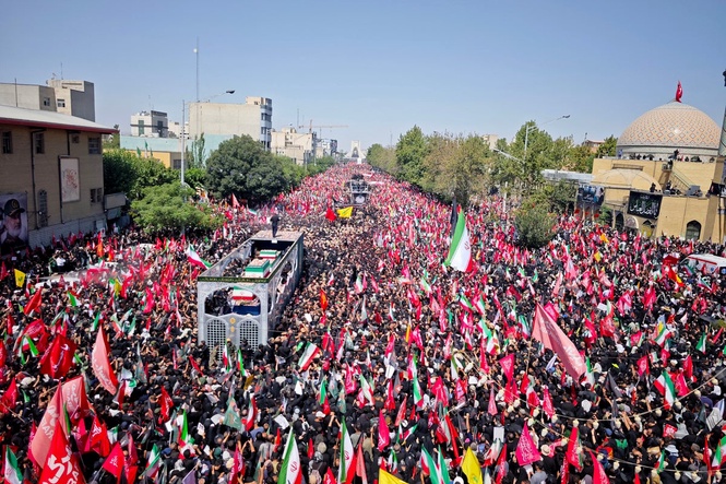 Huge crowds of mourners gather for slain Supreme Leader Khamenei’s funeral procession
