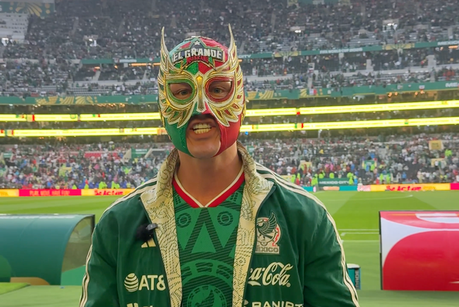 Who is El Grande Americano? All you need to know about the wrestling star spotted at England v Mexico
