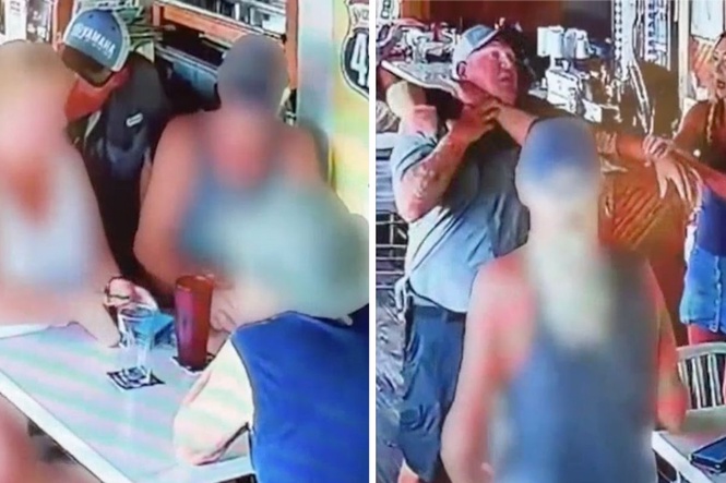 Drunk Florida deputy harasses couple in bar before being taken down by Good Samaritan