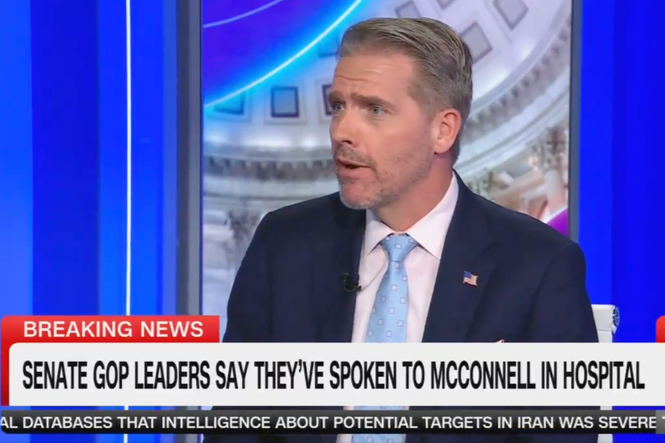 Scott Jennings grimaces as he’s challenged to call ailing Mitch McConnell live on air by CNN