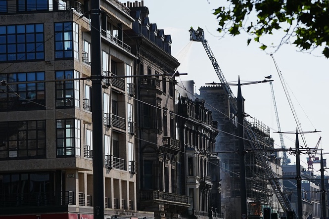 Historic building on Edinburgh’s Princes Street gutted by fire