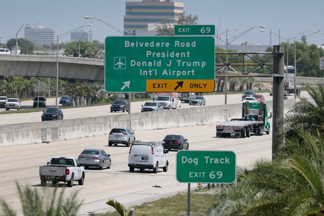 Trump finally got his name on a building thanks to Florida Gov. Ron DeSantis
