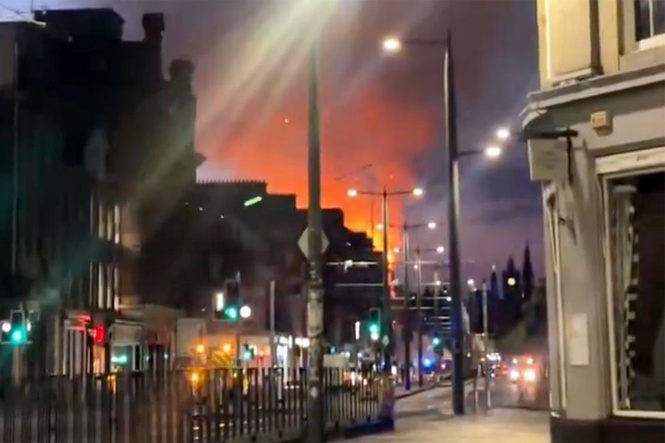 Firefighters battle huge overnight blaze at historic Edinburgh building