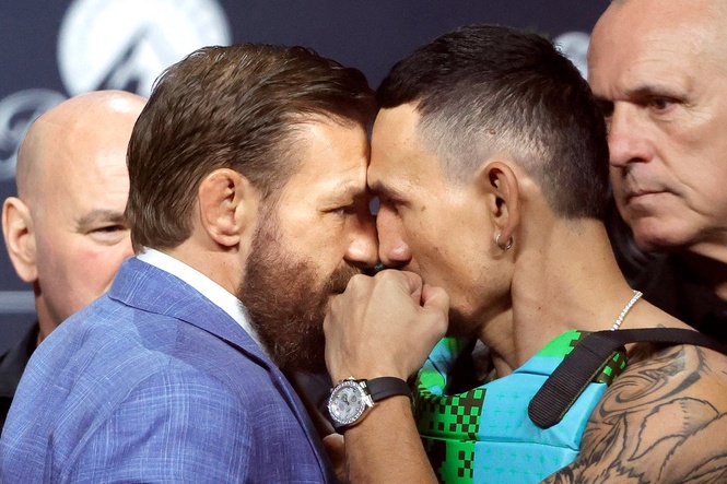 McGregor vs Holloway LIVE: Irishman and rival make weight before controversial UFC 329 fight
