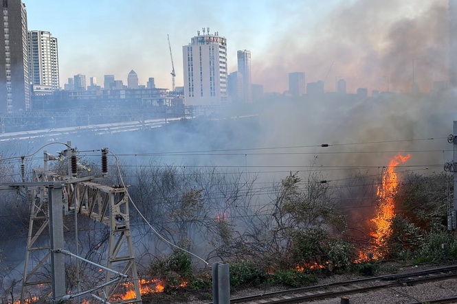 Passengers disrupted after blaze near London train station leads to severe delays