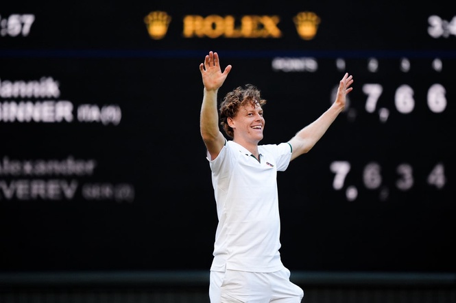 Jannik Sinner repeats as Wimbledon champion after defeating Alexander Zverev in 4 sets