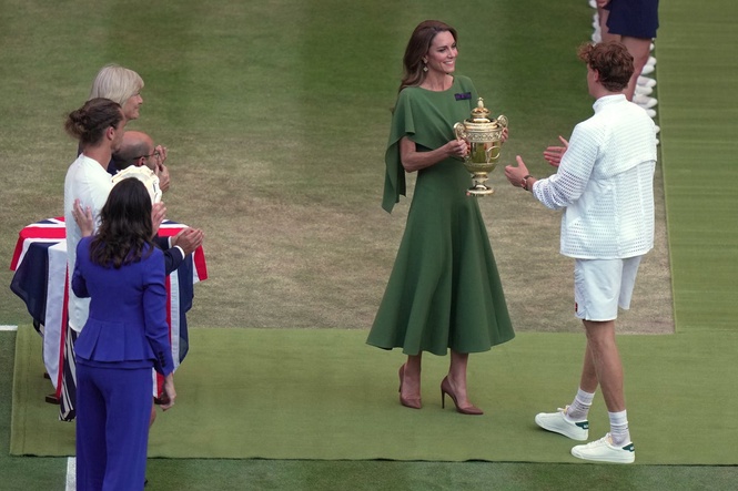 Prince William and wife Kate share a moment with Jannik Sinner after his Wimbledon victory