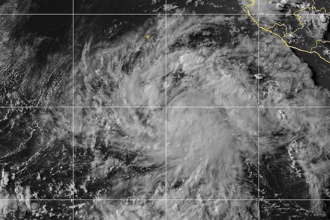 Tropical Storm Elida forms in the Pacific Ocean and poses no threat to land as it strengthens
