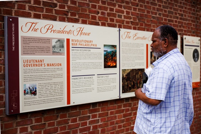 Trump team removes slavery display from George Washington’s Philadelphia home