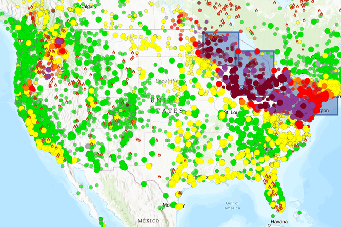How bad is air quality near you? Map shows wildfire smoke risk for each US city
