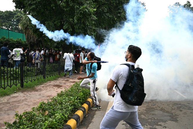 Indian Gen Z protesters face teargas and police batons as thousands march towards parliament