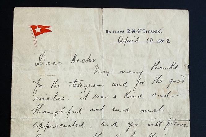 Rare Titanic letter written days before disaster provides ‘priceless snapshot’ into life onboard