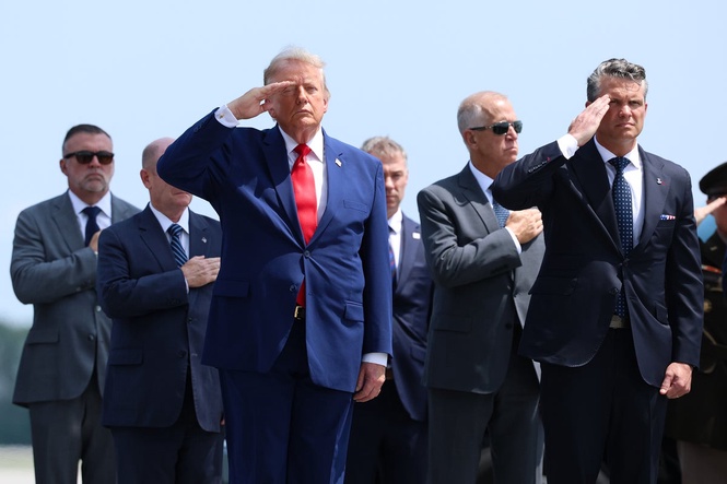 Trump attends dignified transfer of four US soldiers killed in Middle East