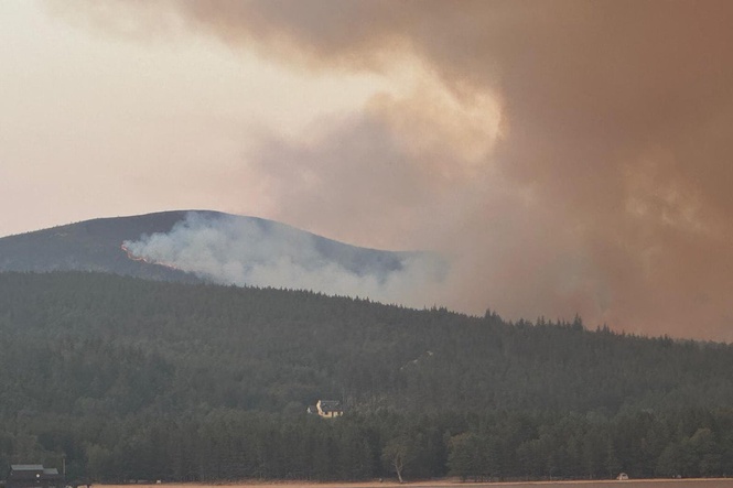 Smoke from Cairngorms wildfire drifts as far as Aberdeen