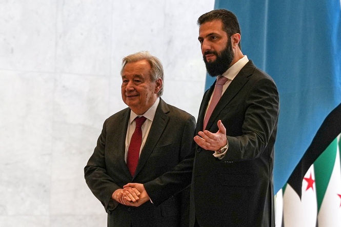 U.N. chief urges international community to back Syrians during visit to Damascus