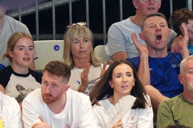 Madeleine McCann’s brother cheered on by parents at Commonwealth Games