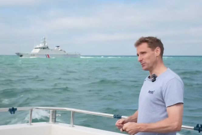 French warship accused of firing shots as Tory frontbencher films in Channel