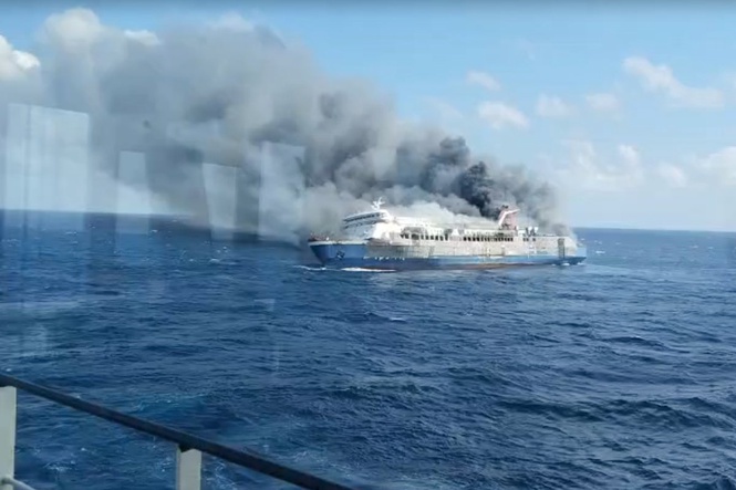 Rescuers race to find survivors after Indonesian ferry fire kills five