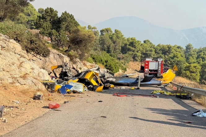 Greece crash latest: British national survives after two helicopters collide leaving two dead
