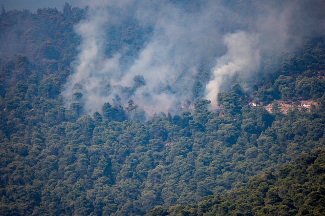 Two dead in Greece helicopter crash during raging wildfires as Briton survives