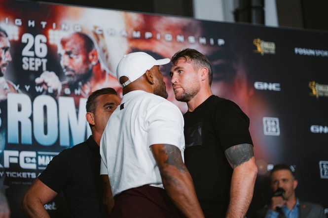Longest face-off ever? Darren Till and Yoel Romero share painfully tense three-minute stare-down