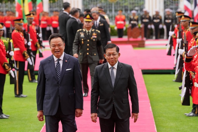 Thailand’s grand welcome for visiting Myanmar leader sparks condemnation