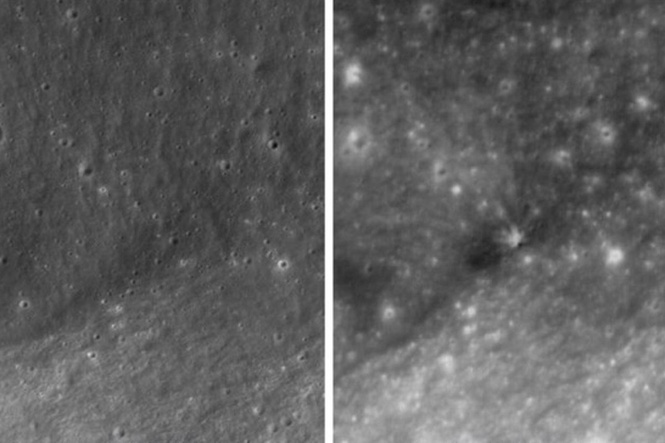 First images show impact of SpaceX rocket crashing into the Moon