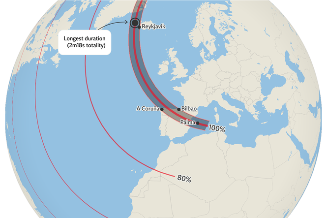 Mapped: What time will the solar eclipse be visible near you on August 12?