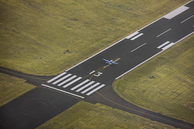 Watch: Car collides with luxury jet as plane prepares for takeoff