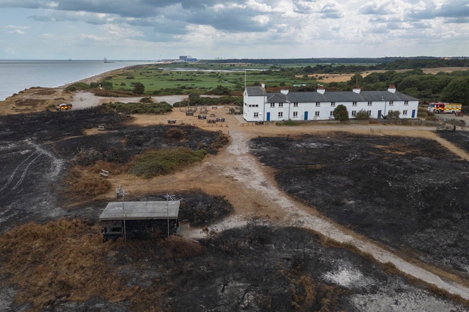 Unexploded World War Two bombs discovered at Dunwich Heath following severe fire