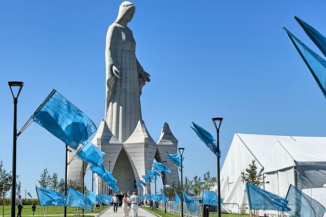 Europe's tallest statue of the Virgin Mary is inaugurated in a small Polish village