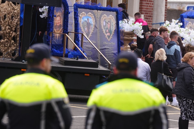 Police at scene of funeral held for Irish teenager killed in wrong-way horror motorway crash