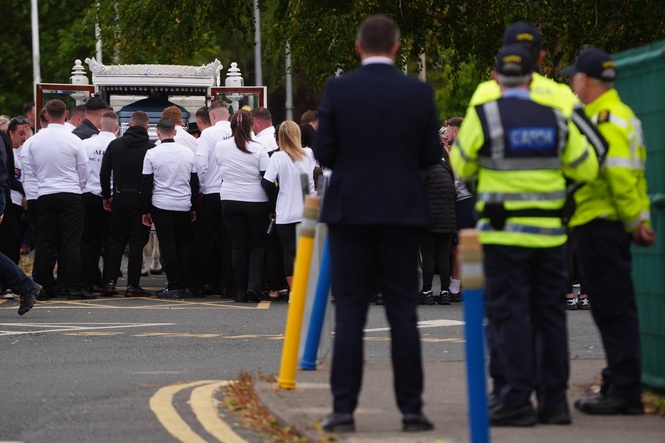 Heavy police presence as funerals held for two teens killed in wrong-way motorway crash