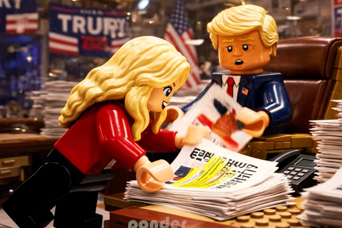 Trump and aide Natalie Harp trolled in Lego AI parody after her brother calls out ‘unhealthy’ relationship