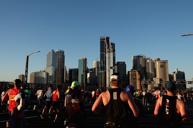 Sydney Marathon medal features stadium from wrong country