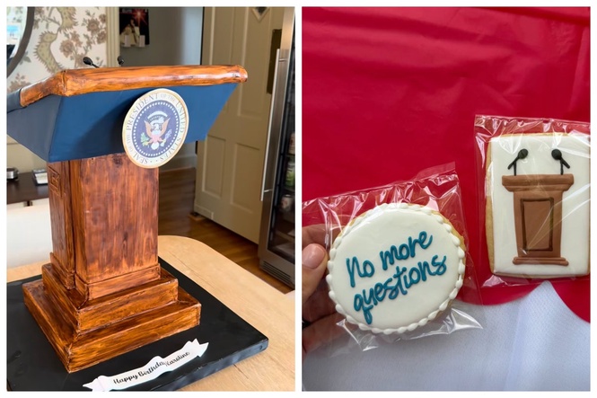 Karoline Leavitt celebrates leaving press secretary job with ‘no more questions’ cookies