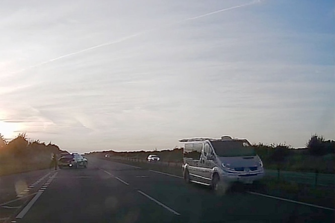 Horrifying dashcam footage shows taxi driving on wrong side of dual carriageway days after tragic A66 crash