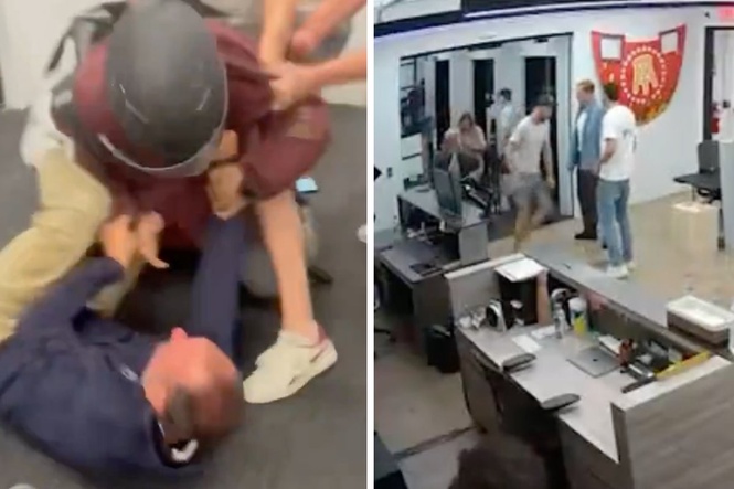 Barstool Sports employee gets into brawl with NYC Uber Eats delivery driver as Dave Portnoy tries to pin the blame on Mamdani