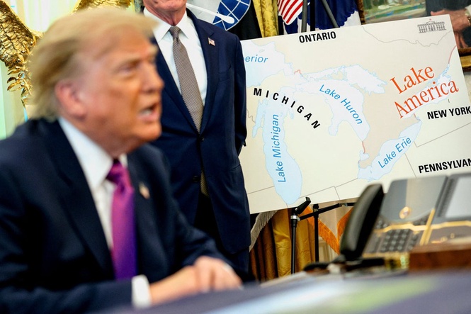 Trump signs order to change Lake Ontario into ‘Lake America’ as his fight with Canada spirals