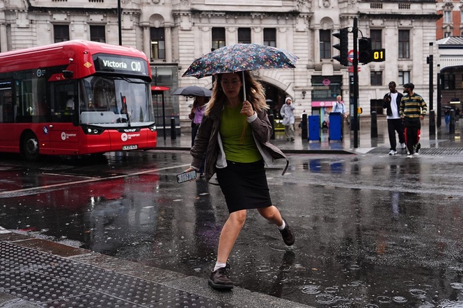 Yellow warning as thunderstorms could cause travel disruption and flooding