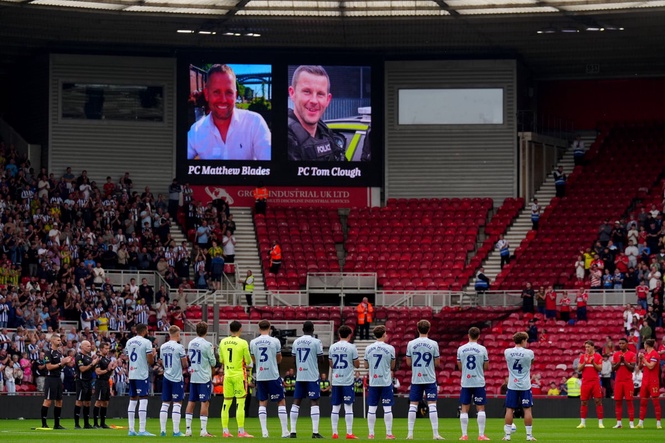 Middlesbrough and West Brom pay tribute to police killed in A66 crash