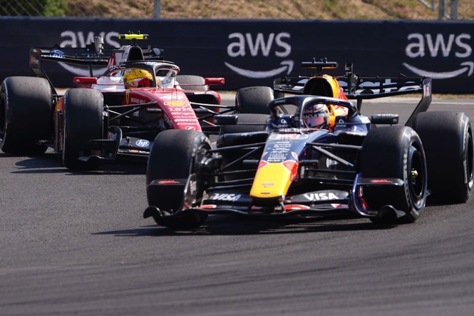 Lewis Hamilton and Max Verstappen clash at Monza as George Russell sets pace