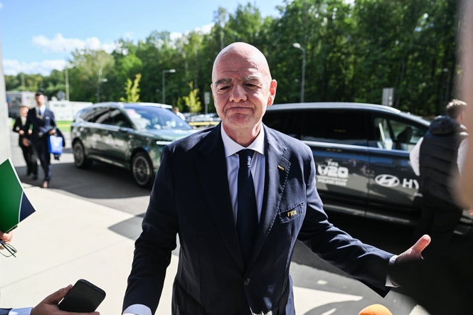 Gianni Infantino refuses to address his Fifa future in rare public appearance