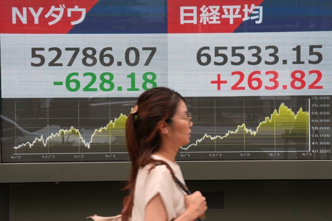 Asian shares are higher as easing worries over inflation reduce odds for another Fed rate hike