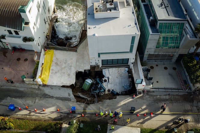 Nicolas Cage’s Malibu mansion hit by huge sinkhole after driveway collapses