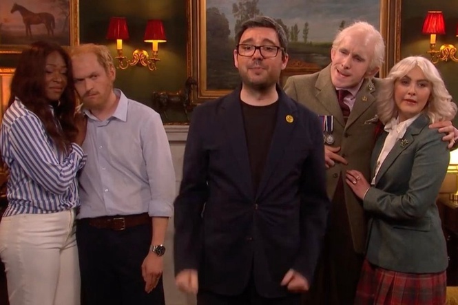Watch: SNL UK takes aim at Harry, Meghan and Andy Burnham in latest skit