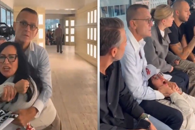 The most powerful man in fashion physically restrained a woman in public. This is how casual violence against women is now