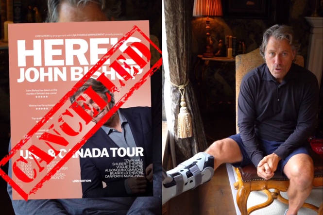 John Bishop cancels US tour after doctors ban him from flying