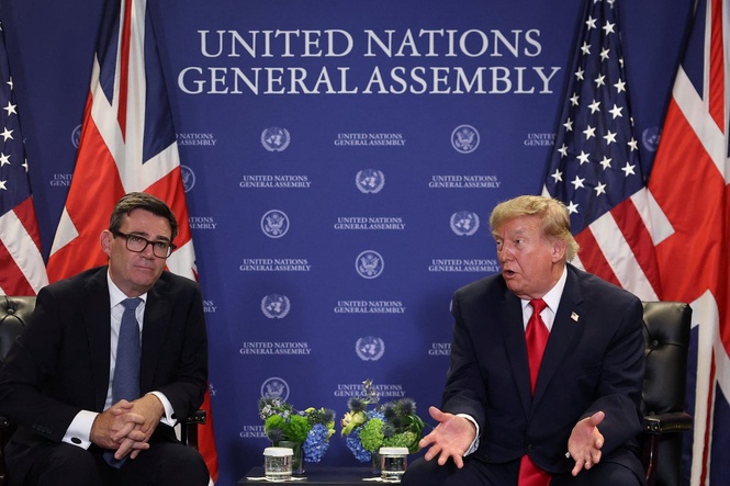 Trump says UK-US relations are ‘more up’ with Burnham in latest dig at Starmer
