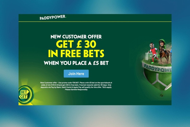 Paddy Power sign up offer: Bet £10 get £50 in free bet builders